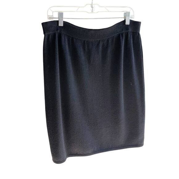 St. John Women’s Black Santana Knit A-Line Skirt - Picture 5 of 6